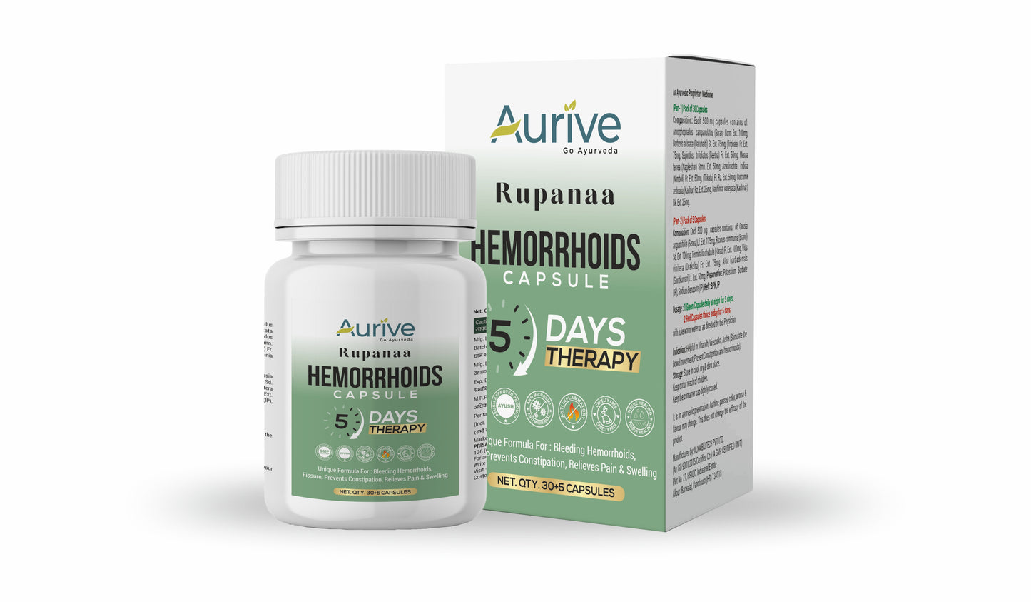 Aurive Rupanaa Hemorrhoids Duet Combo